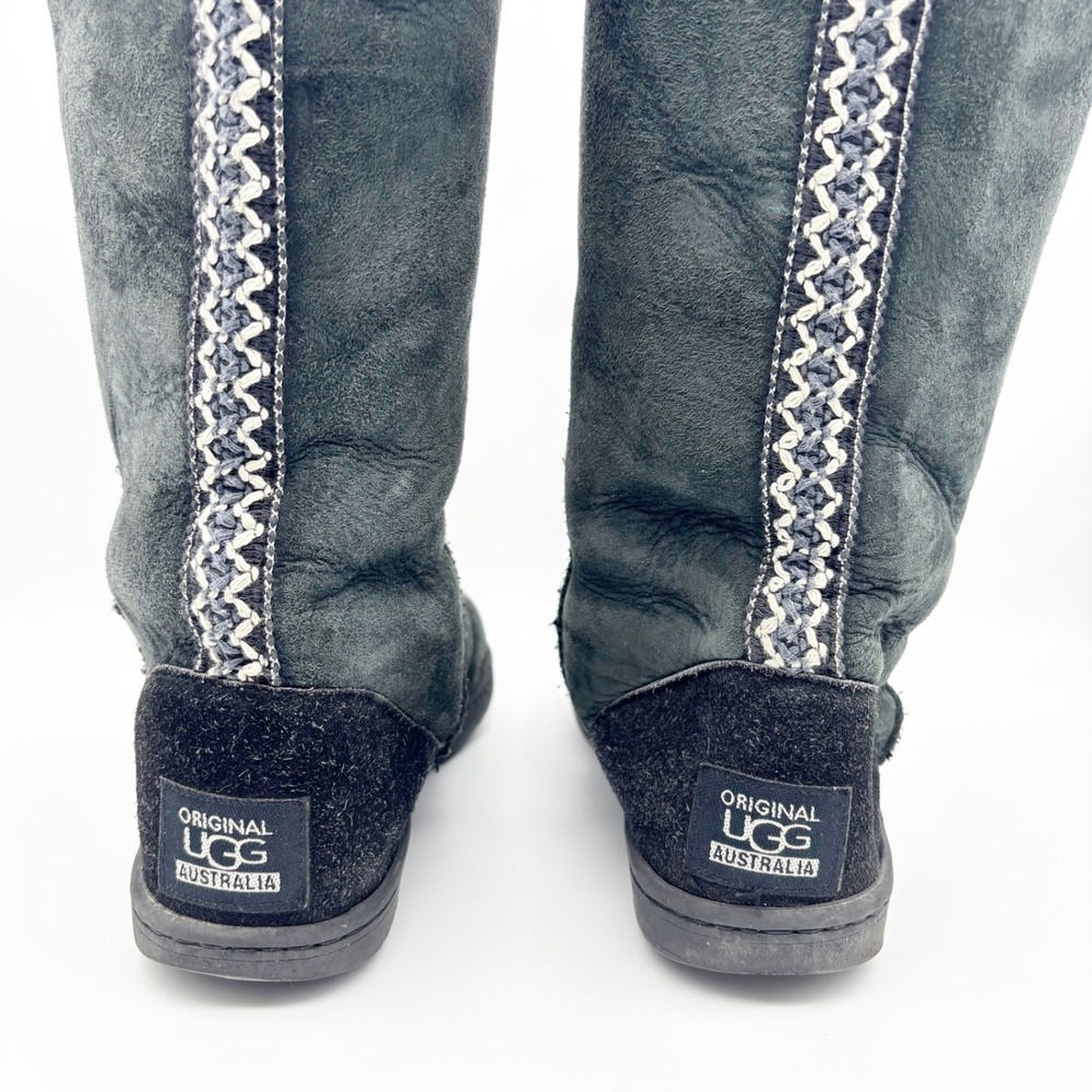 Ugg Australia Vintage Y2K Ultra Tall Tasman Braid Boots in Black Size 10